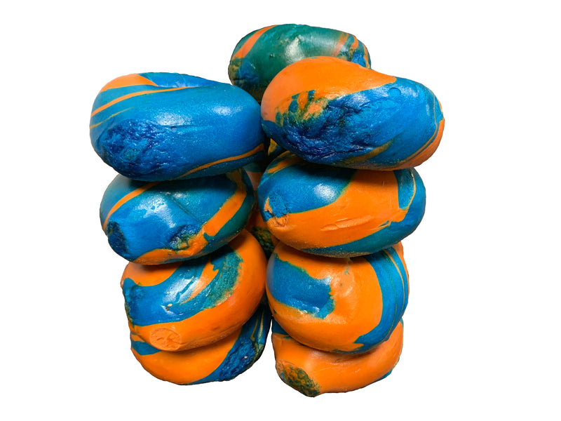 1 Dozen Blue & Orange New York Basketball Bagels