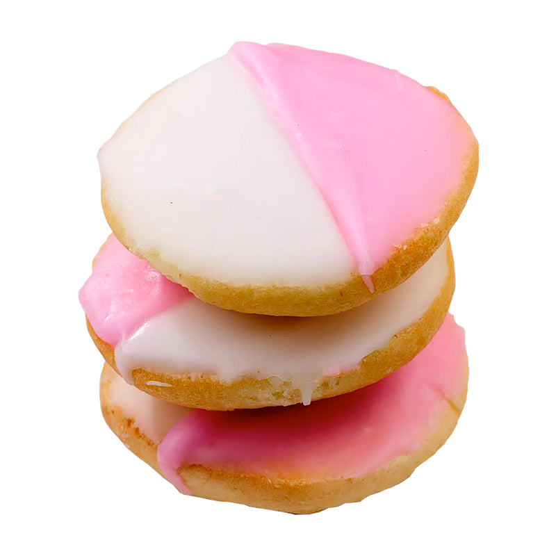 8 Mini Pink & White Cookies