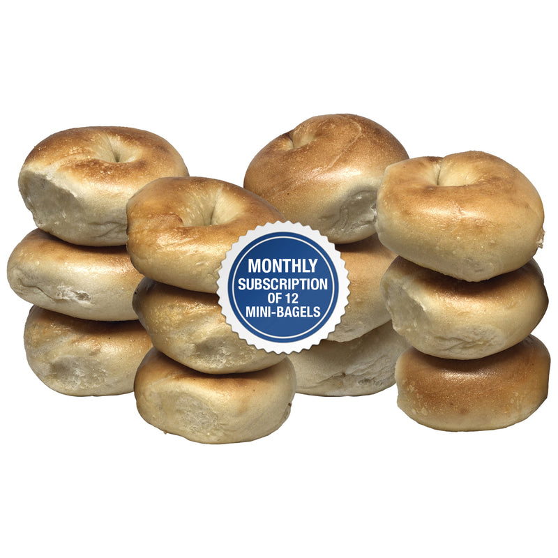 Montlhly Recurring Subscription of 12 Mini Bagels