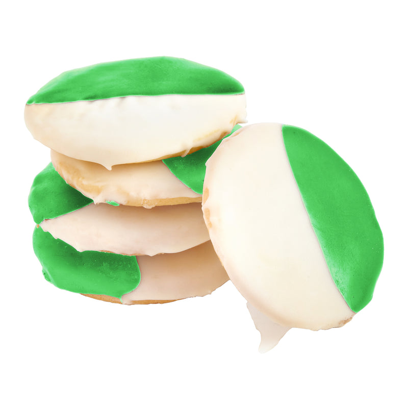 8 Mini Green & White Cookies