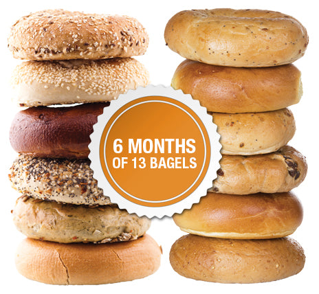 6 Months of 13 New York Bagels Package