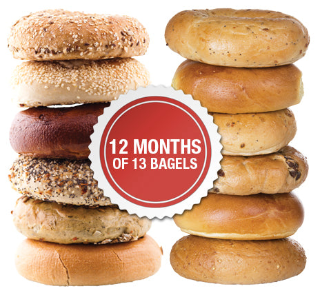 12 Months of 13 New York Bagels Package